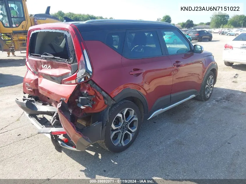 KNDJ23AU6N7151022 2022 Kia Soul X-Line