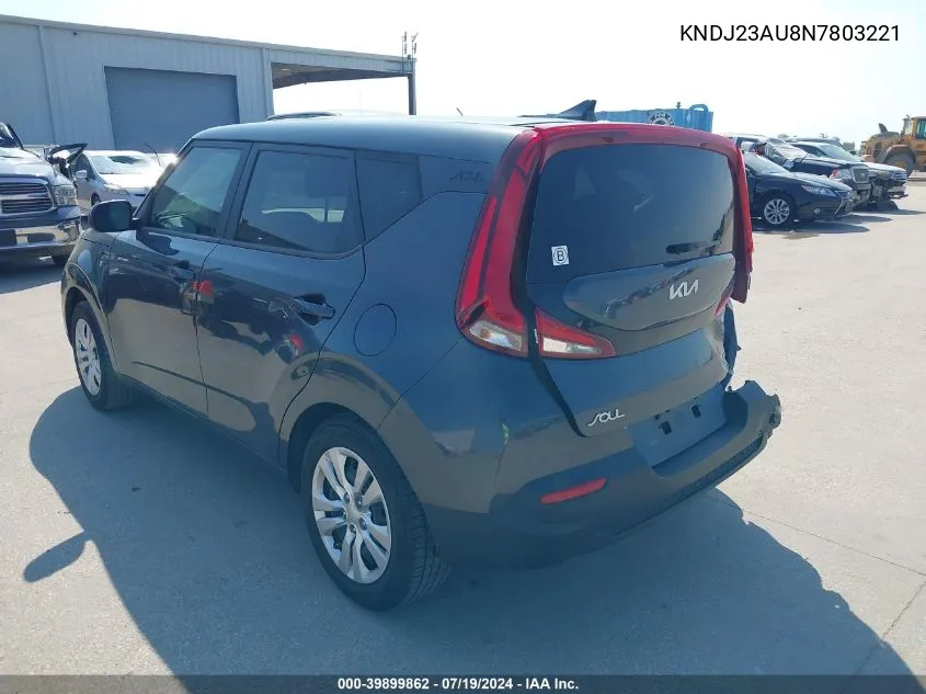 KNDJ23AU8N7803221 2022 Kia Soul Lx