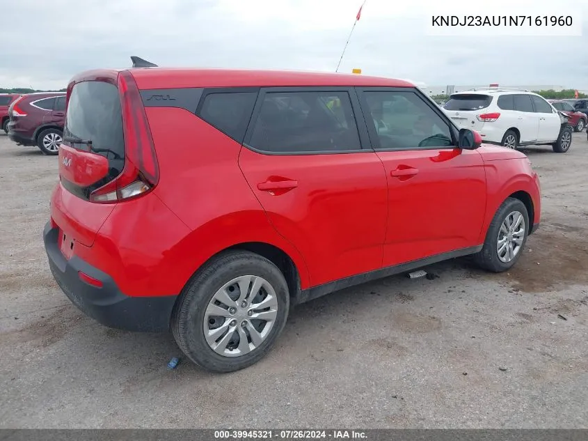 2022 Kia Soul Lx VIN: KNDJ23AU1N7161960 Lot: 39945321