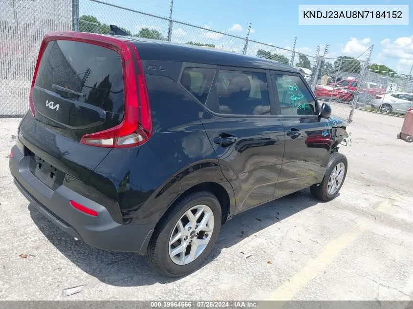 2022 Kia Soul Lx VIN: KNDJ23AU8N7184152 Lot: 39964666