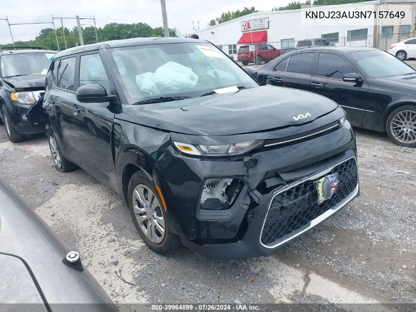 KNDJ23AU3N7157649 2022 Kia Soul Lx