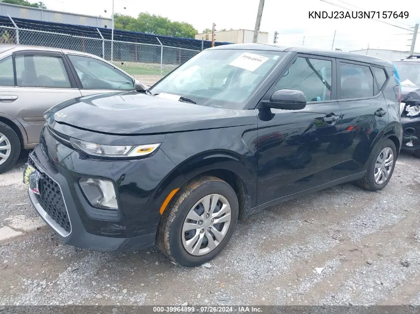 2022 Kia Soul Lx VIN: KNDJ23AU3N7157649 Lot: 39964899