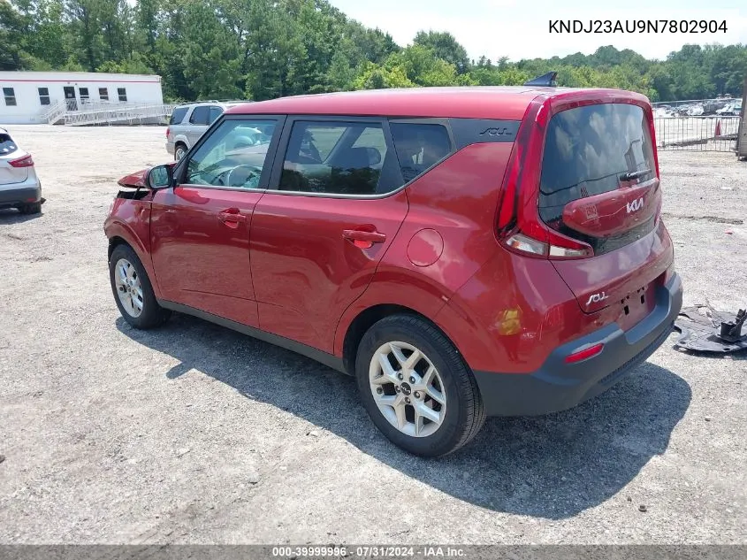 2022 Kia Soul Lx VIN: KNDJ23AU9N7802904 Lot: 39999996