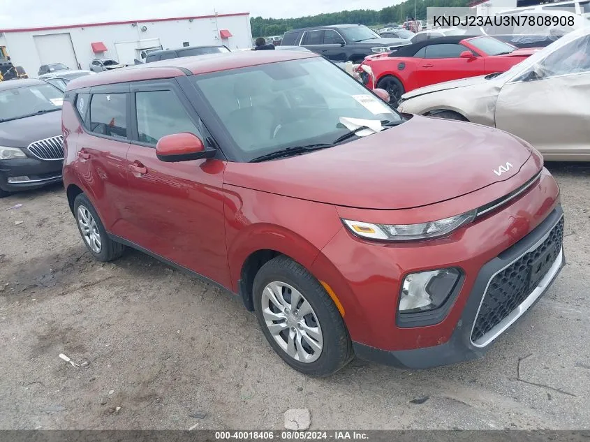 2022 Kia Soul Lx VIN: KNDJ23AU3N7808908 Lot: 40018406