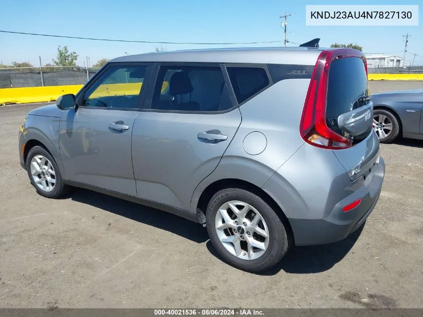 2022 Kia Soul Lx VIN: KNDJ23AU4N7827130 Lot: 40021536