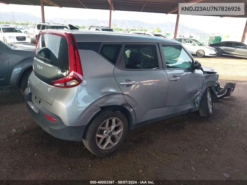 2022 Kia Soul Lx/X Line/S VIN: KNDJ23AU7N7826926 Lot: 40053367