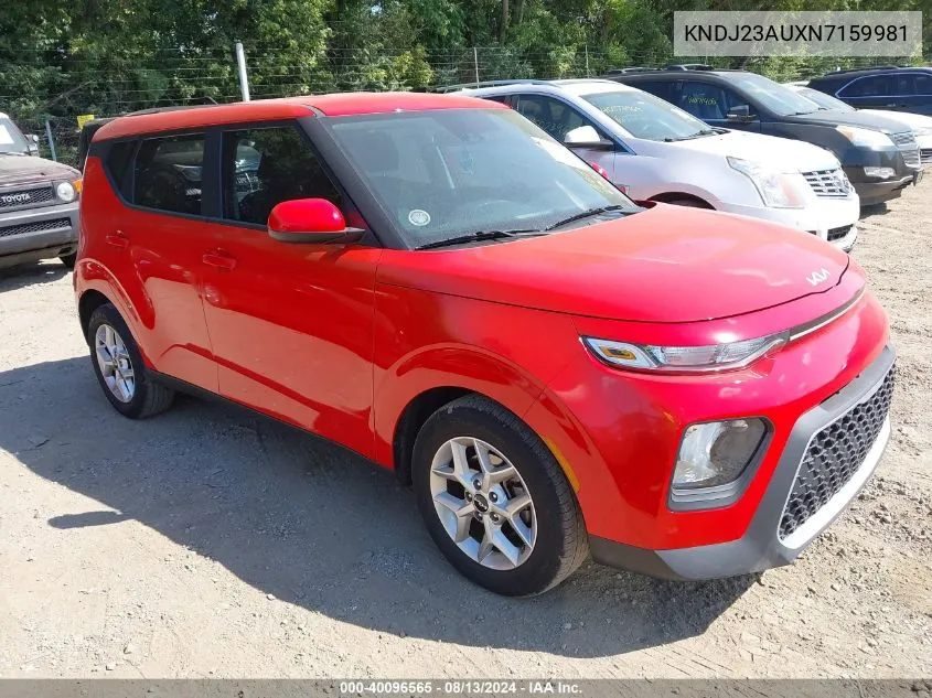 2022 Kia Soul Lx VIN: KNDJ23AUXN7159981 Lot: 40096565