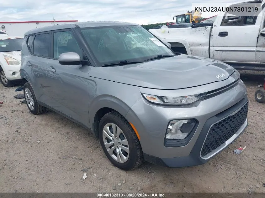 2022 Kia Soul Lx/X Line/S VIN: KNDJ23AU0N7801219 Lot: 40132310