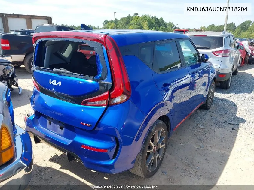 2022 Kia Soul Gt Line VIN: KNDJ63AU0N7818204 Lot: 40161678