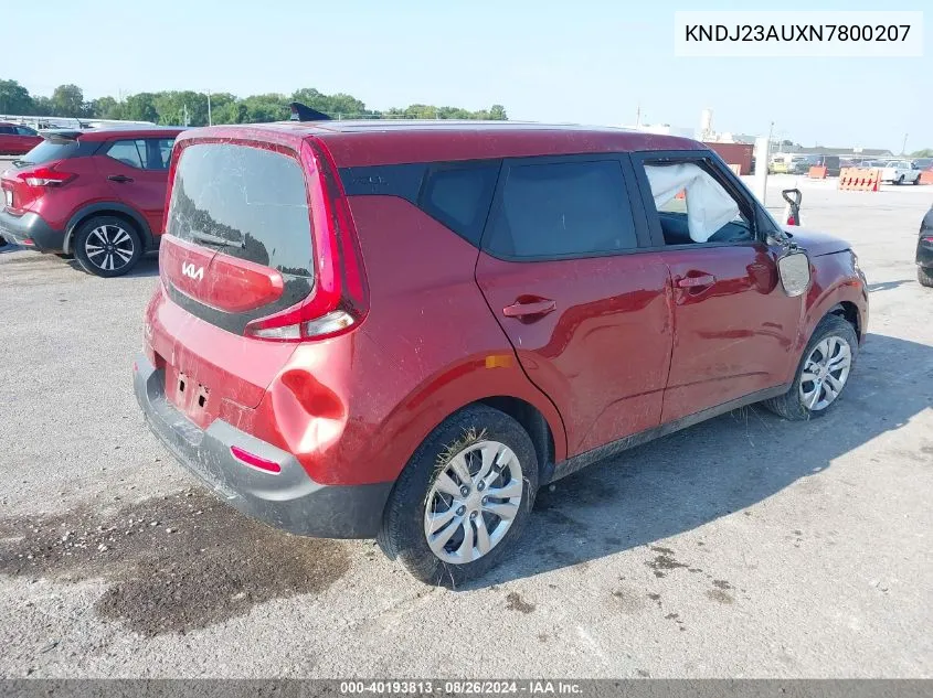 2022 Kia Soul Lx VIN: KNDJ23AUXN7800207 Lot: 40193813