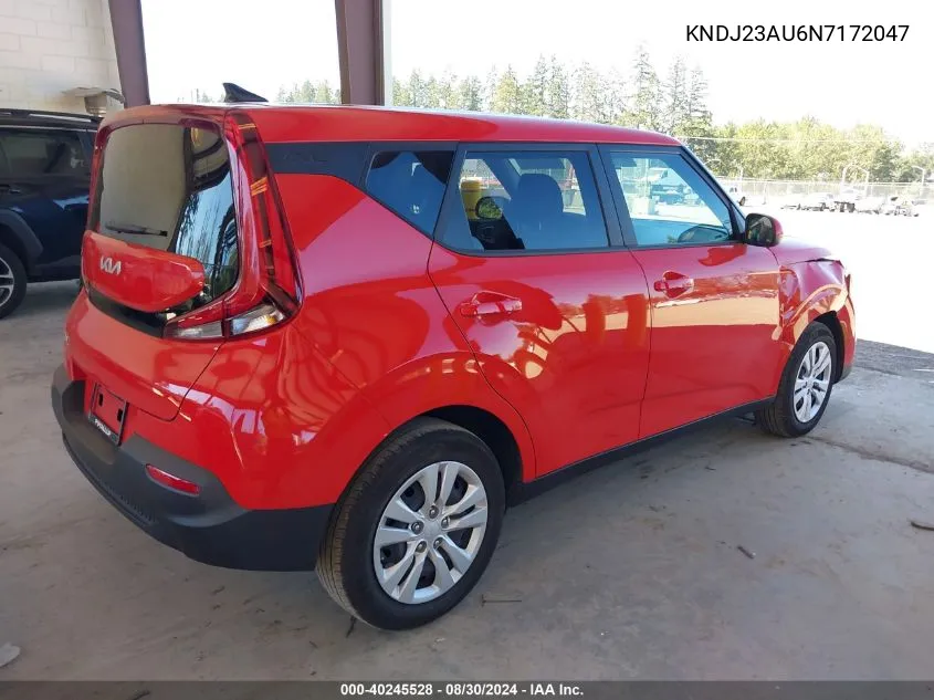 KNDJ23AU6N7172047 2022 Kia Soul Lx