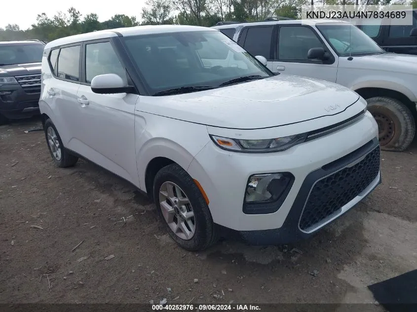 2022 Kia Soul Lx VIN: KNDJ23AU4N7834689 Lot: 40252976