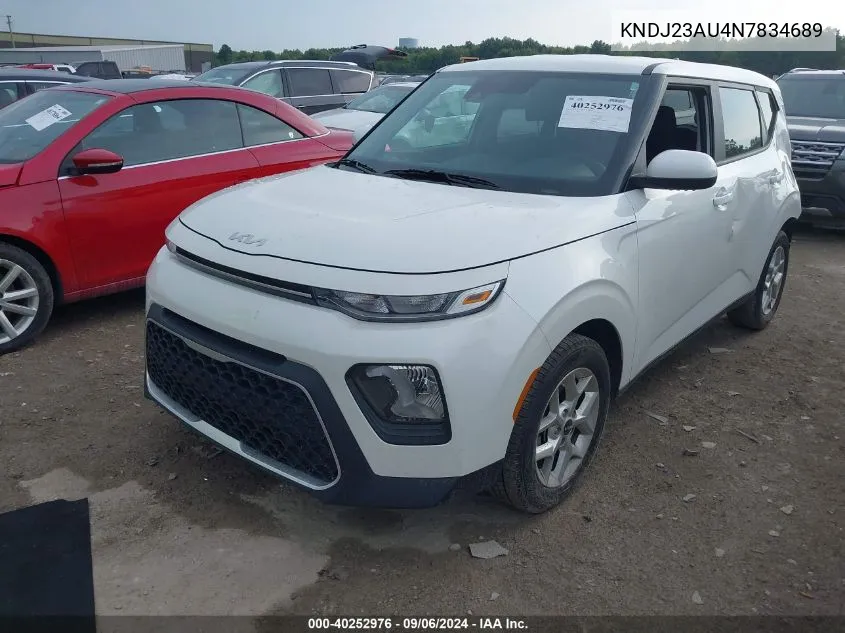 2022 Kia Soul Lx VIN: KNDJ23AU4N7834689 Lot: 40252976