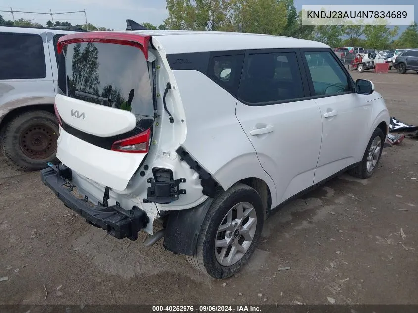 2022 Kia Soul Lx VIN: KNDJ23AU4N7834689 Lot: 40252976