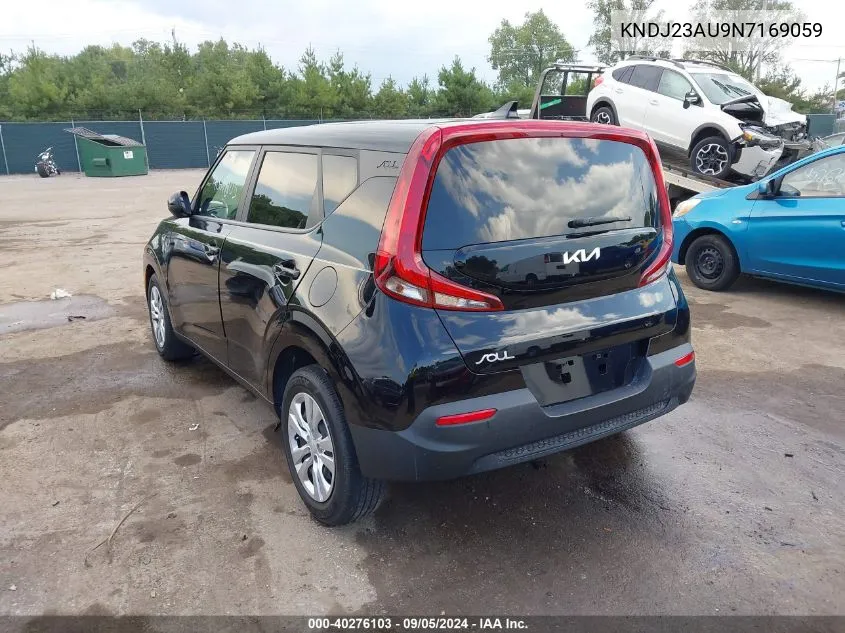 2022 Kia Soul Lx VIN: KNDJ23AU9N7169059 Lot: 40276103