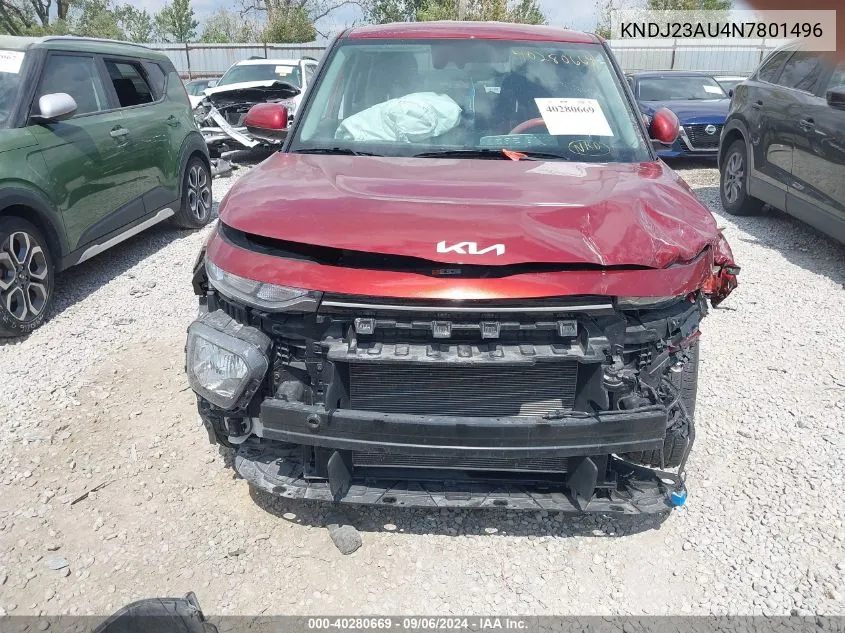 2022 Kia Soul S VIN: KNDJ23AU4N7801496 Lot: 40280669