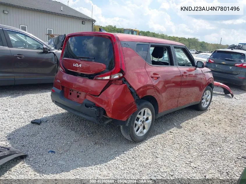 2022 Kia Soul S VIN: KNDJ23AU4N7801496 Lot: 40280669