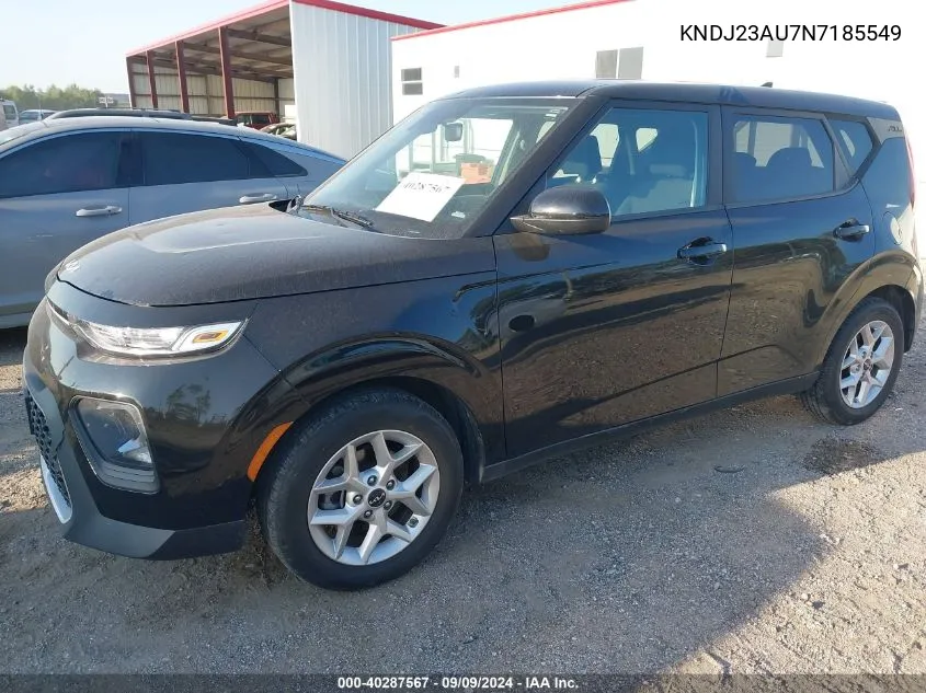 2022 Kia Soul Lx VIN: KNDJ23AU7N7185549 Lot: 40287567