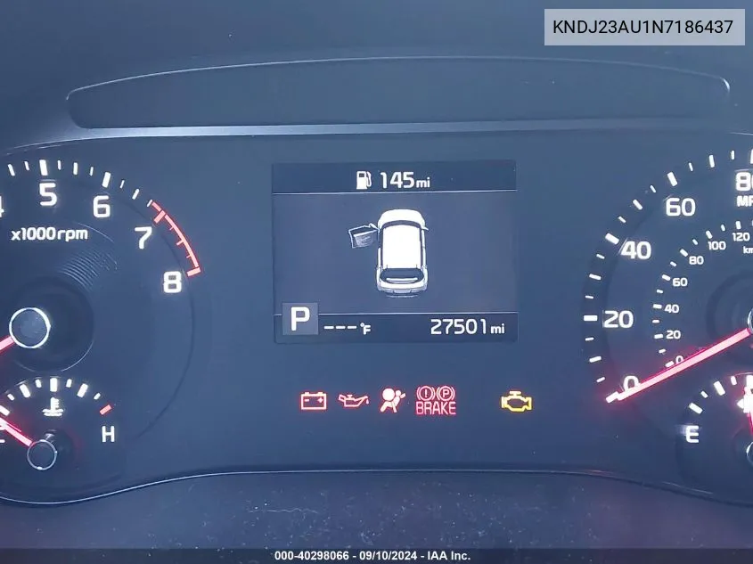 KNDJ23AU1N7186437 2022 Kia Soul Lx