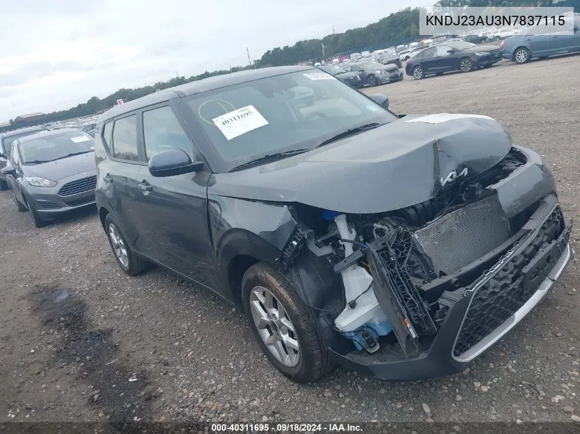 2022 Kia Soul Lx VIN: KNDJ23AU3N7837115 Lot: 40311695