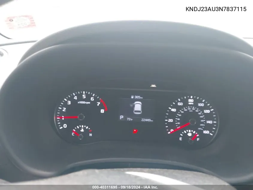 KNDJ23AU3N7837115 2022 Kia Soul Lx