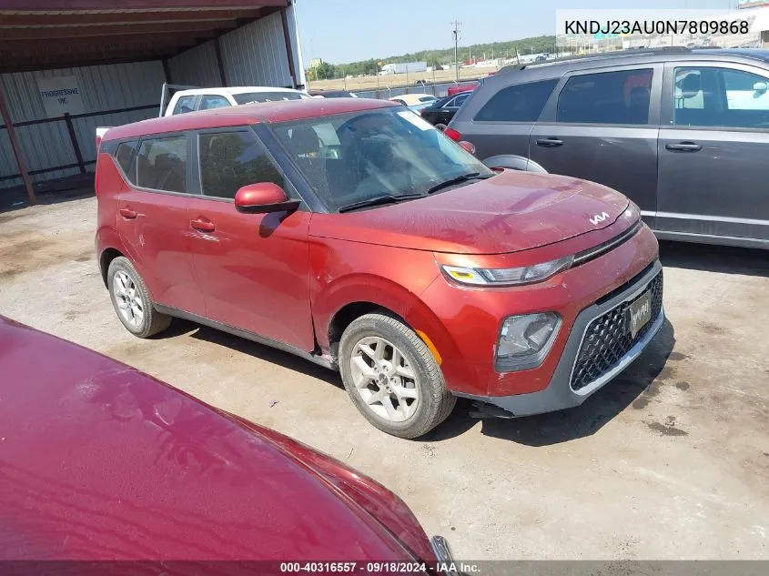 2022 Kia Soul Lx VIN: KNDJ23AU0N7809868 Lot: 40316557