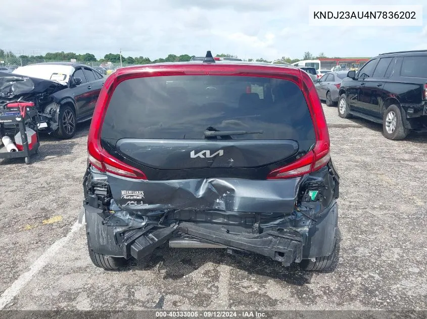 KNDJ23AU4N7836202 2022 Kia Soul Lx/X Line/S