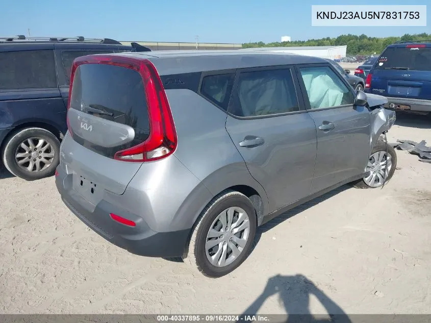 KNDJ23AU5N7831753 2022 Kia Soul Lx