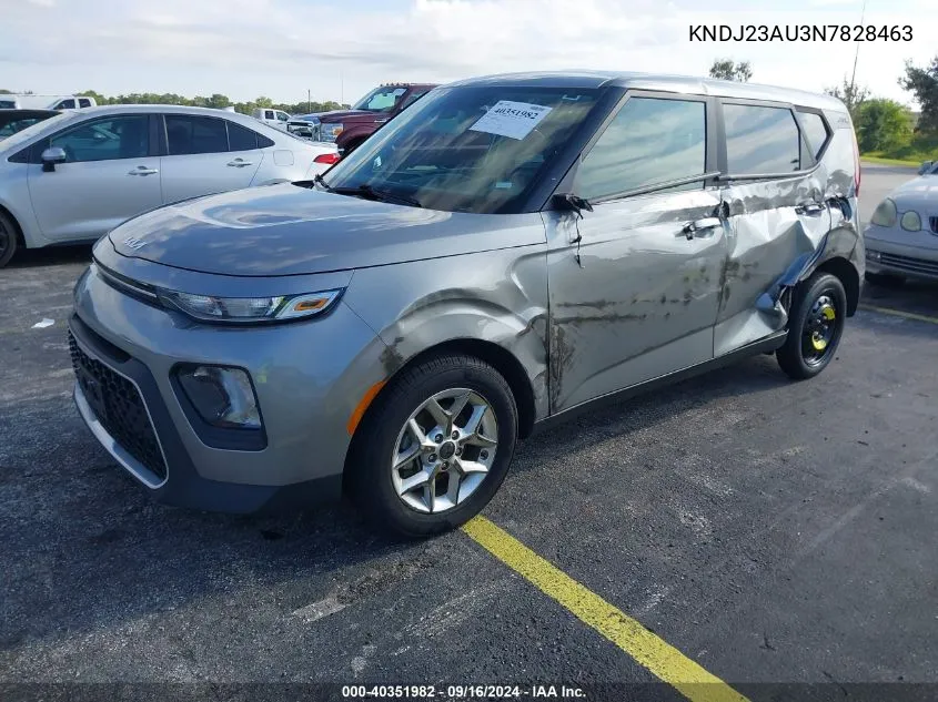 2022 Kia Soul Lx/X Line/S VIN: KNDJ23AU3N7828463 Lot: 40351982