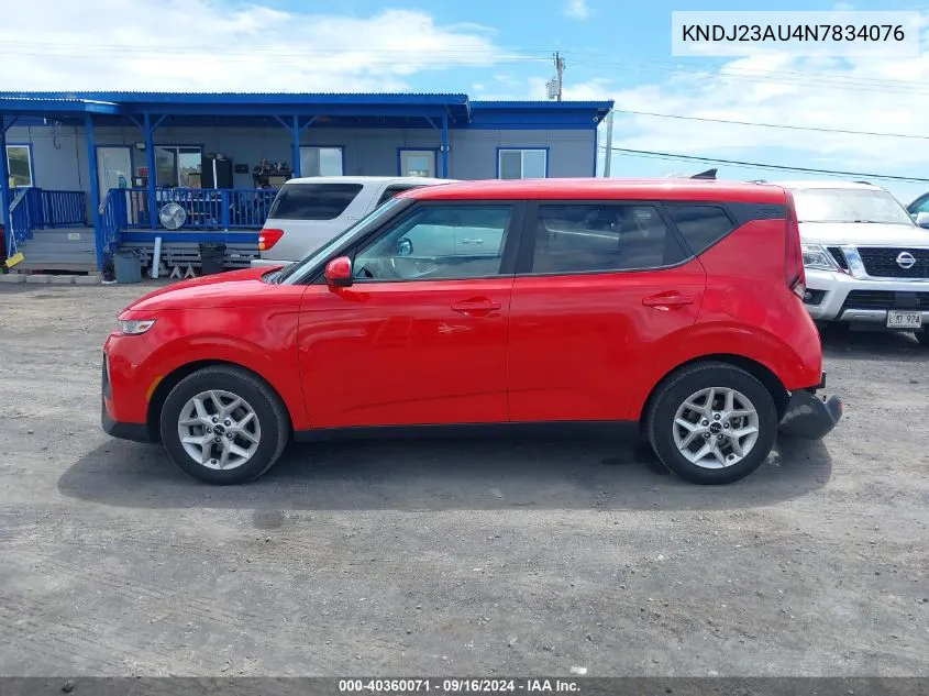 KNDJ23AU4N7834076 2022 Kia Soul Lx