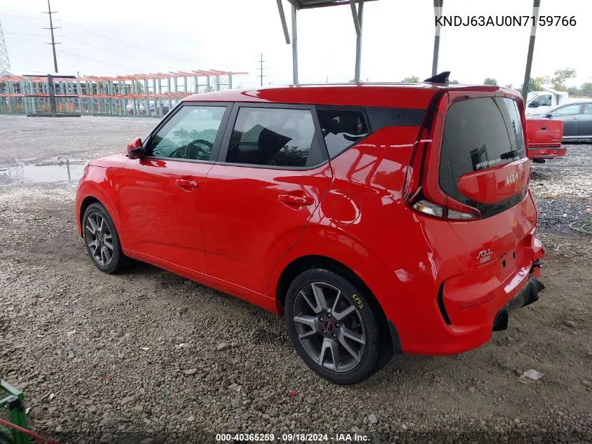 2022 Kia Soul Gt-Line VIN: KNDJ63AU0N7159766 Lot: 40365259