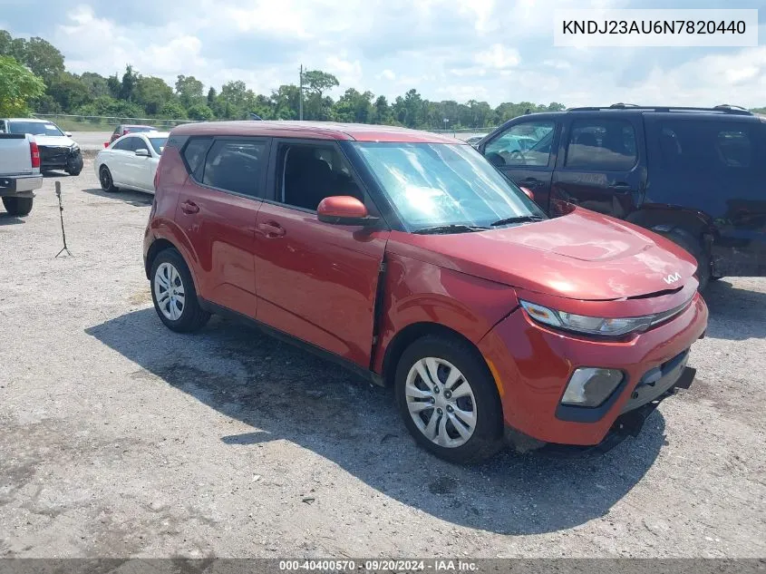 KNDJ23AU6N7820440 2022 Kia Soul Lx