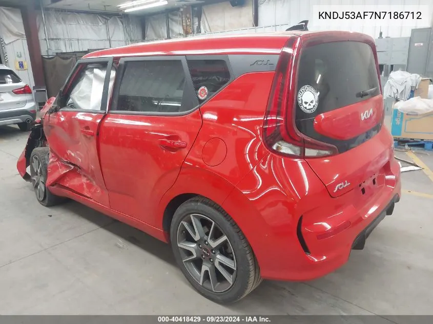 2022 Kia Soul Turbo VIN: KNDJ53AF7N7186712 Lot: 40418429