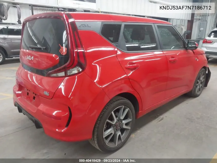 2022 Kia Soul Turbo VIN: KNDJ53AF7N7186712 Lot: 40418429