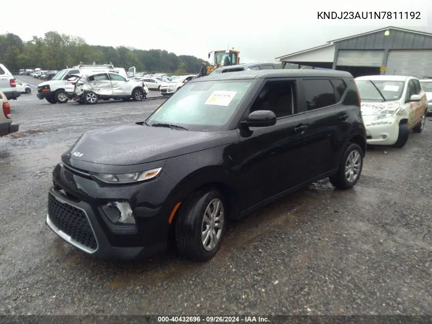 2022 Kia Soul Lx/X Line/S VIN: KNDJ23AU1N7811192 Lot: 40432696