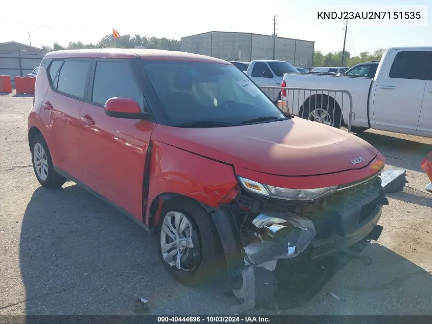 2022 Kia Soul Lx VIN: KNDJ23AU2N7151535 Lot: 40444696