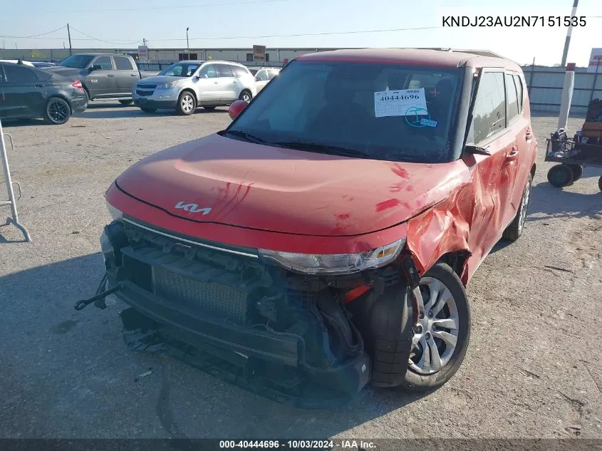 KNDJ23AU2N7151535 2022 Kia Soul Lx