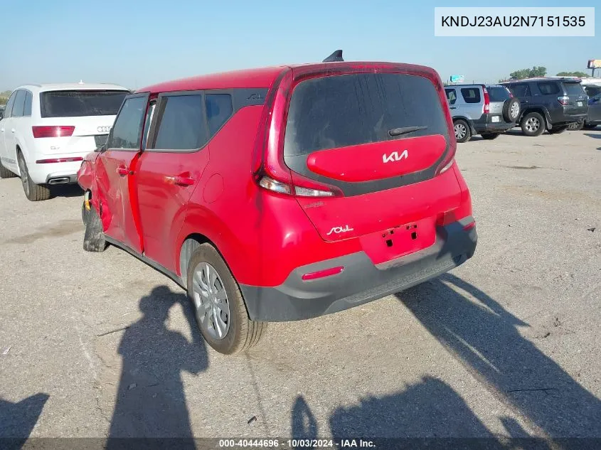 KNDJ23AU2N7151535 2022 Kia Soul Lx