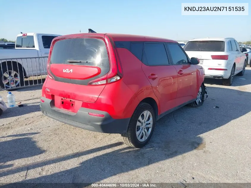 KNDJ23AU2N7151535 2022 Kia Soul Lx