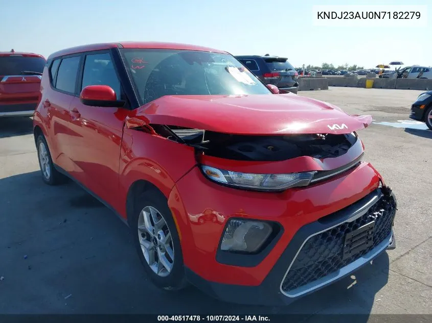 2022 Kia Soul Lx/X Line/S VIN: KNDJ23AU0N7182279 Lot: 40517478