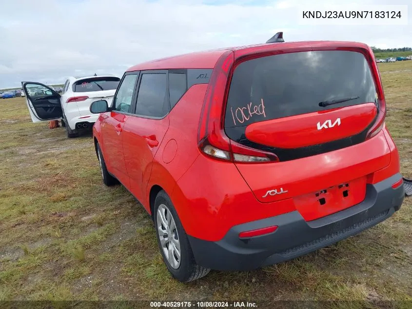 2022 Kia Soul Lx/X Line/S VIN: KNDJ23AU9N7183124 Lot: 40529175