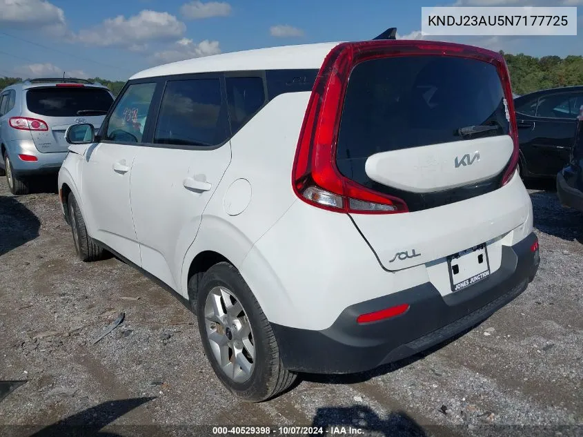 2022 Kia Soul Lx/X Line/S VIN: KNDJ23AU5N7177725 Lot: 40529398