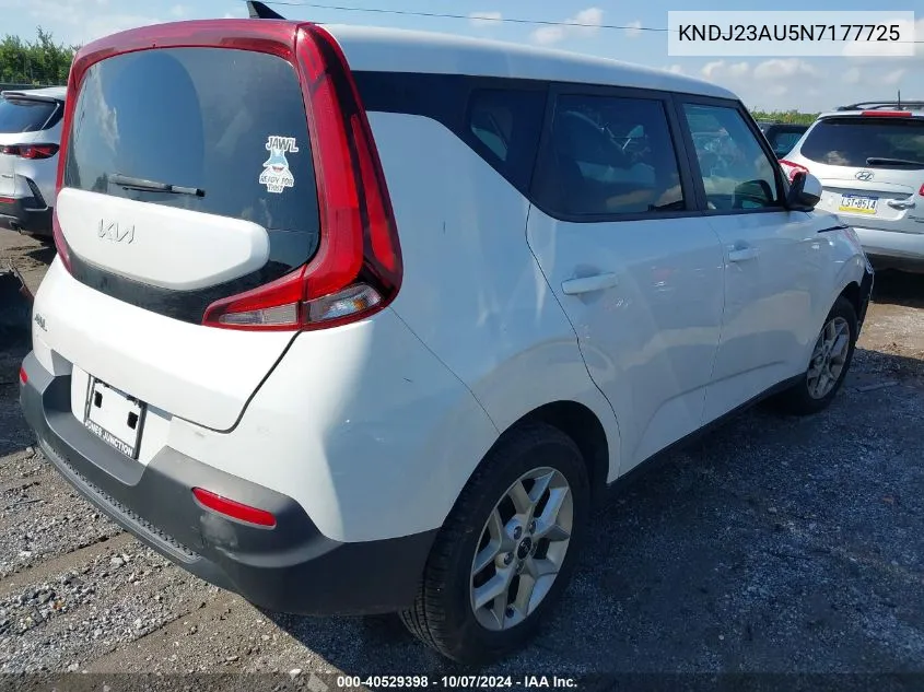 2022 Kia Soul Lx/X Line/S VIN: KNDJ23AU5N7177725 Lot: 40529398