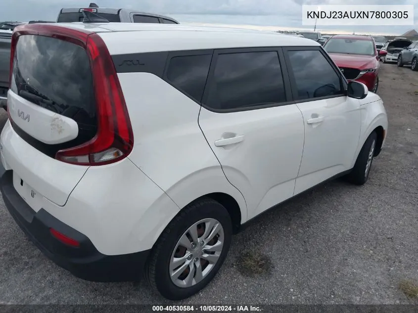 2022 Kia Soul Lx/X Line/S VIN: KNDJ23AUXN7800305 Lot: 40530584