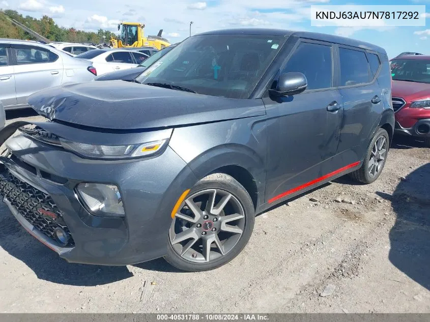 2022 Kia Soul Gt Line VIN: KNDJ63AU7N7817292 Lot: 40531788