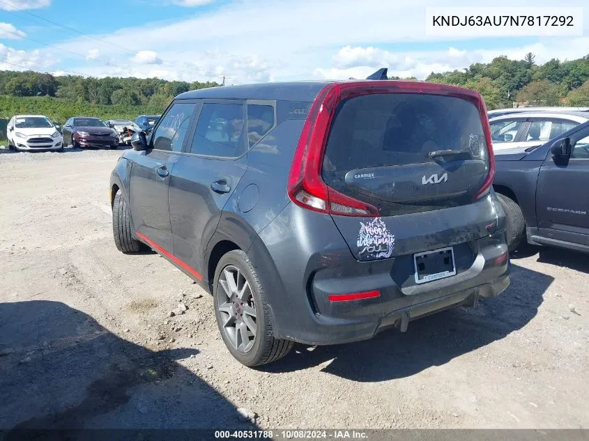 2022 Kia Soul Gt Line VIN: KNDJ63AU7N7817292 Lot: 40531788