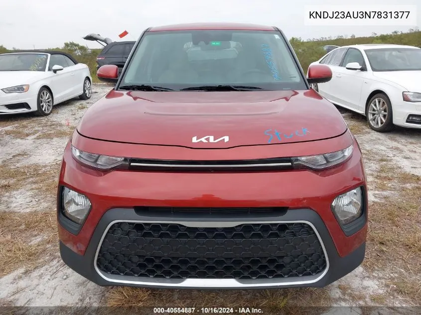 2022 Kia Soul Lx VIN: KNDJ23AU3N7831377 Lot: 40554887