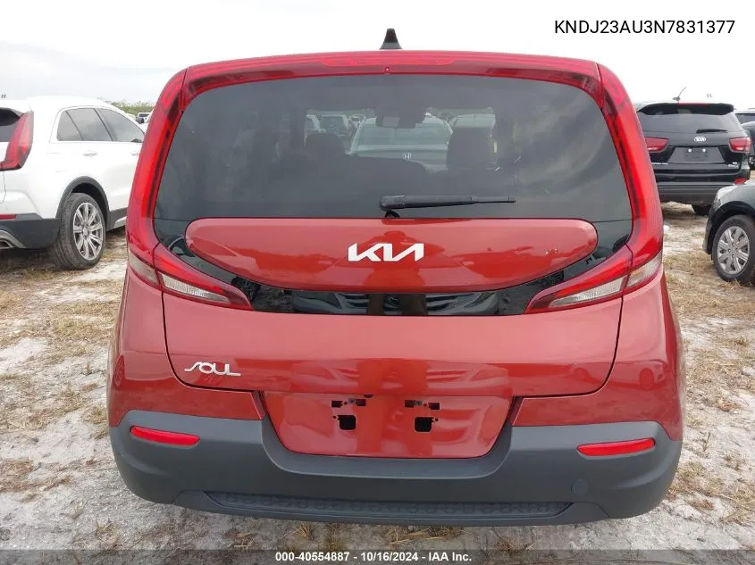 2022 Kia Soul Lx VIN: KNDJ23AU3N7831377 Lot: 40554887