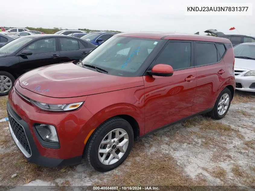 2022 Kia Soul Lx VIN: KNDJ23AU3N7831377 Lot: 40554887