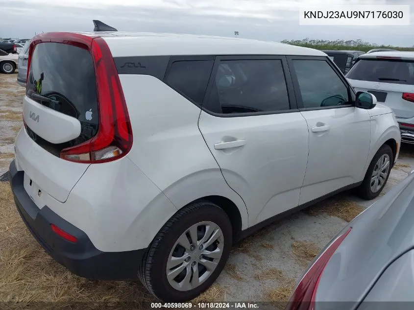 2022 Kia Soul Lx VIN: KNDJ23AU9N7176030 Lot: 40598069